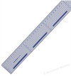 Rumold lineal 100cm Plexi med skærekant af stål
